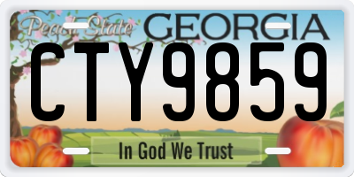 GA license plate CTY9859