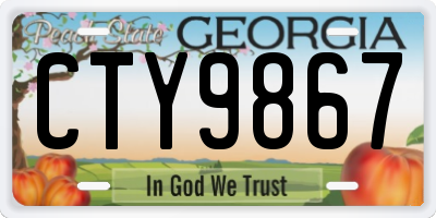 GA license plate CTY9867
