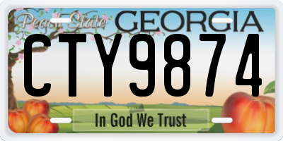 GA license plate CTY9874