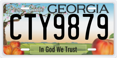 GA license plate CTY9879