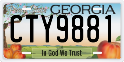 GA license plate CTY9881