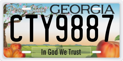 GA license plate CTY9887