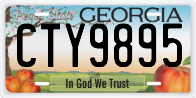 GA license plate CTY9895