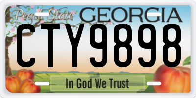GA license plate CTY9898