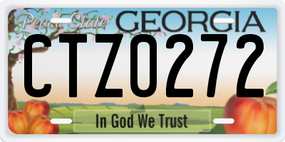 GA license plate CTZ0272