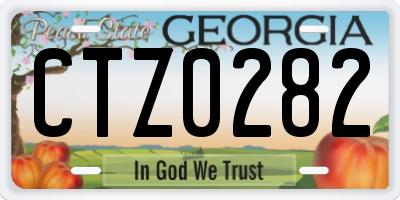 GA license plate CTZ0282