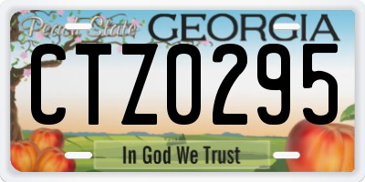 GA license plate CTZ0295