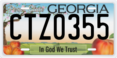 GA license plate CTZ0355