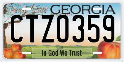 GA license plate CTZ0359
