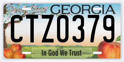 GA license plate CTZ0379