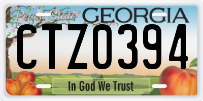 GA license plate CTZ0394