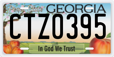 GA license plate CTZ0395