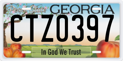 GA license plate CTZ0397