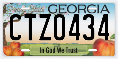 GA license plate CTZ0434