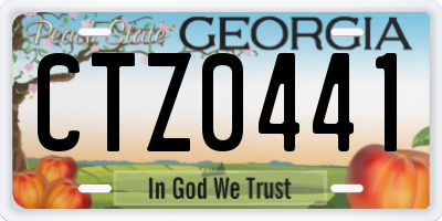 GA license plate CTZ0441