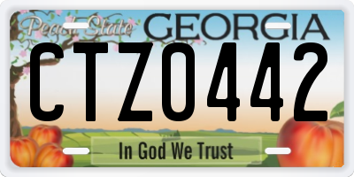 GA license plate CTZ0442