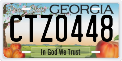 GA license plate CTZ0448