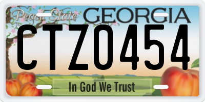 GA license plate CTZ0454