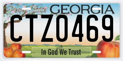 GA license plate CTZ0469