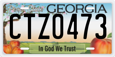 GA license plate CTZ0473