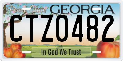 GA license plate CTZ0482