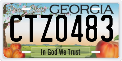 GA license plate CTZ0483