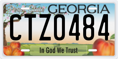 GA license plate CTZ0484