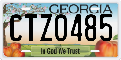 GA license plate CTZ0485