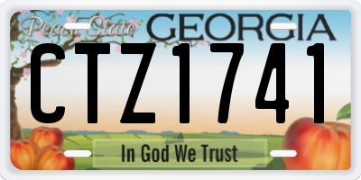 GA license plate CTZ1741