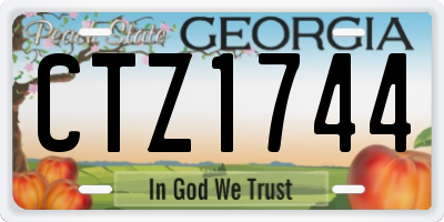 GA license plate CTZ1744