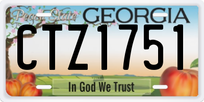 GA license plate CTZ1751