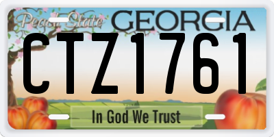 GA license plate CTZ1761