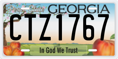 GA license plate CTZ1767