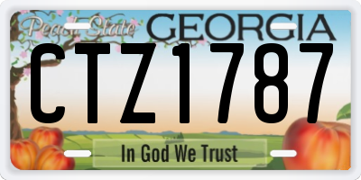 GA license plate CTZ1787
