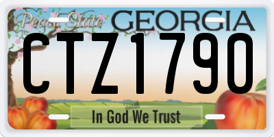 GA license plate CTZ1790