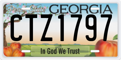 GA license plate CTZ1797