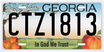 GA license plate CTZ1813
