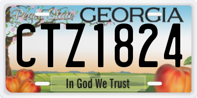 GA license plate CTZ1824