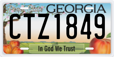 GA license plate CTZ1849