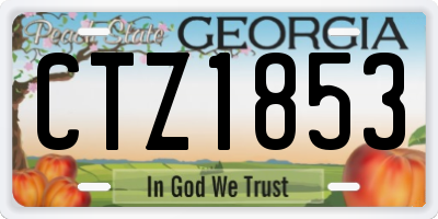 GA license plate CTZ1853