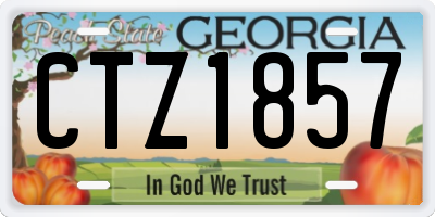 GA license plate CTZ1857
