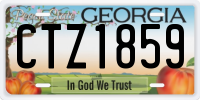 GA license plate CTZ1859