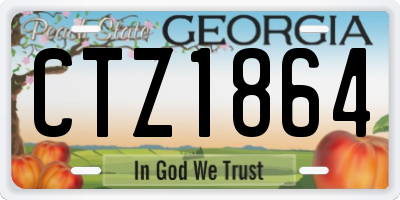 GA license plate CTZ1864