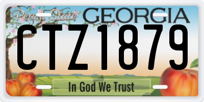 GA license plate CTZ1879
