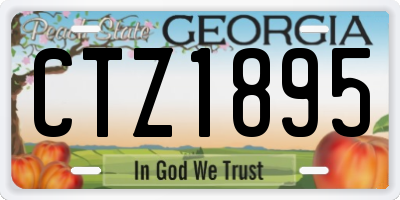 GA license plate CTZ1895