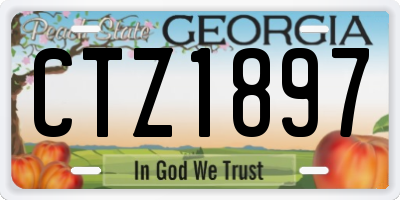 GA license plate CTZ1897