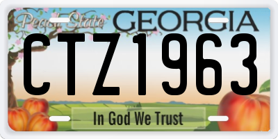 GA license plate CTZ1963