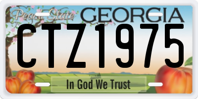 GA license plate CTZ1975