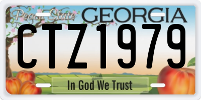 GA license plate CTZ1979