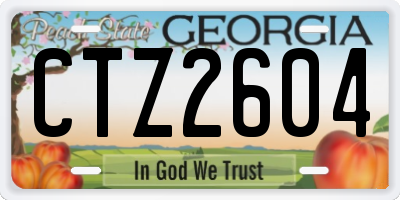 GA license plate CTZ2604